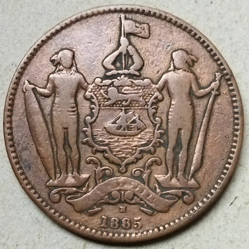 Koin One cent 1885 British North Borneo