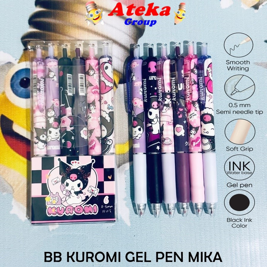 [BOX/6PCS] BB KUROMI GEL PEN CETEK BOX MIKA 0.5MM