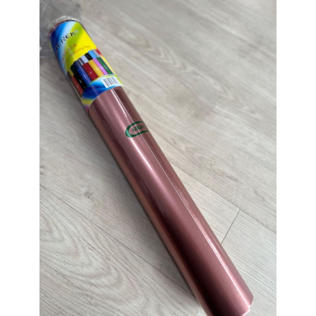 stiker skotlet premium METALIK GLOSSY CANDY warna ROSE GOLD kode YCX 615