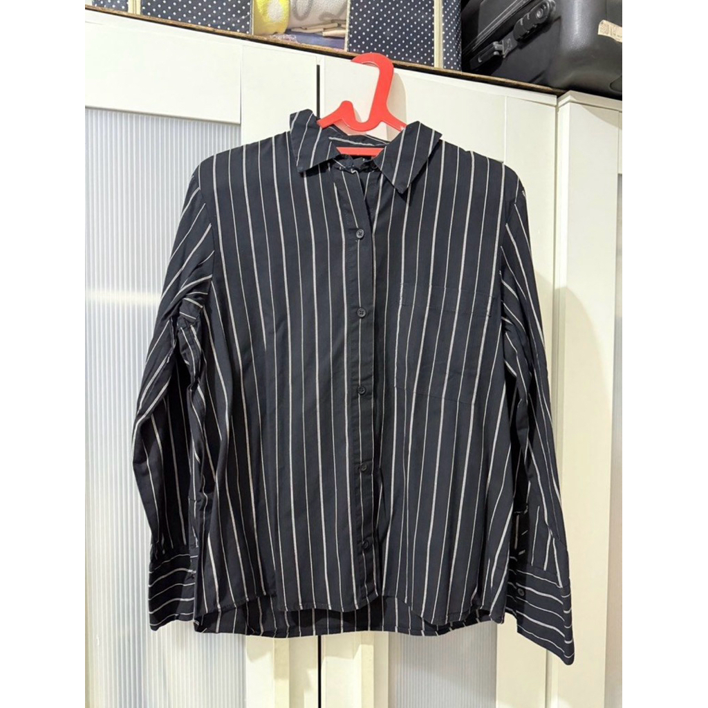 kemeja hnm h&m garis garis stripes