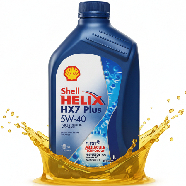 OLI PELUMAS SHELL HELIX HX7 PLUSS 1 Liter OLI MESIN SHELL HELIX 1L