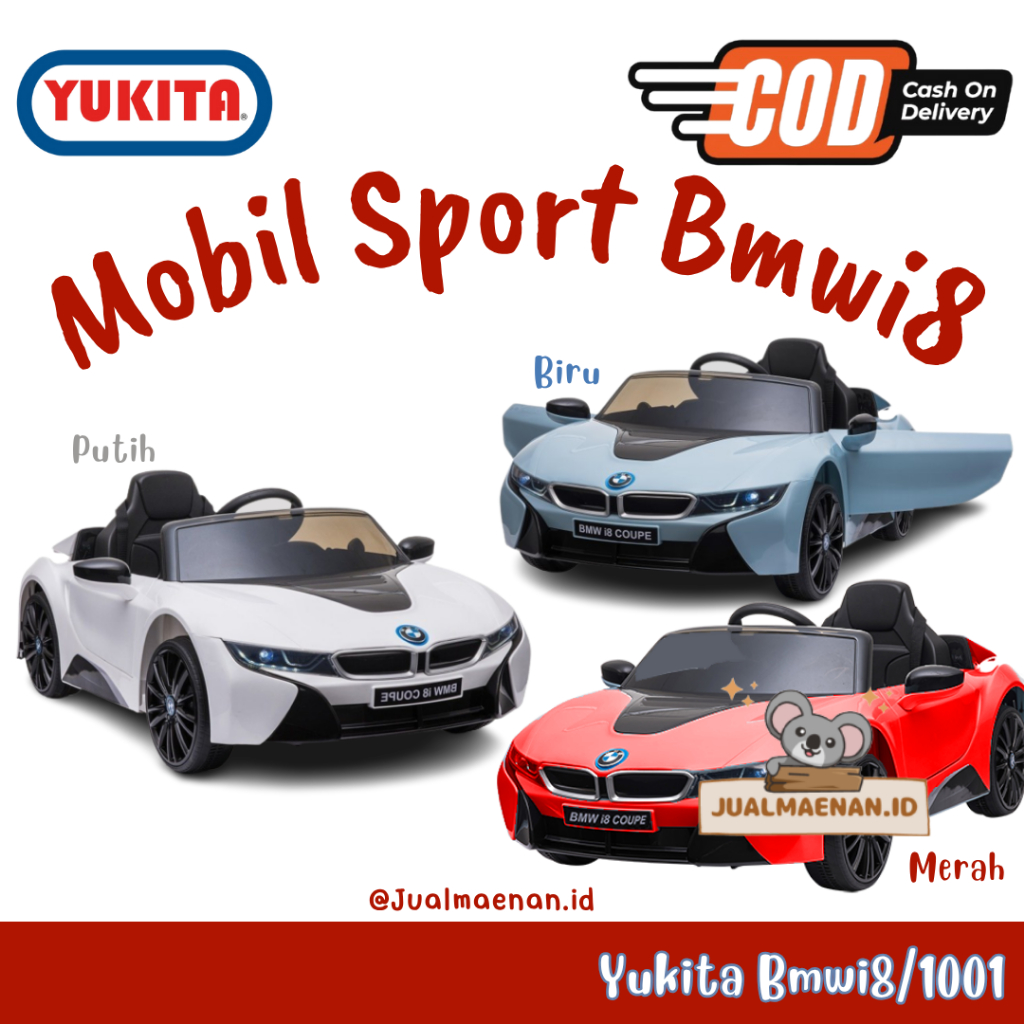 Mainan Anak Mobilan Aki Yukita i8 1001 BMW Lisensi