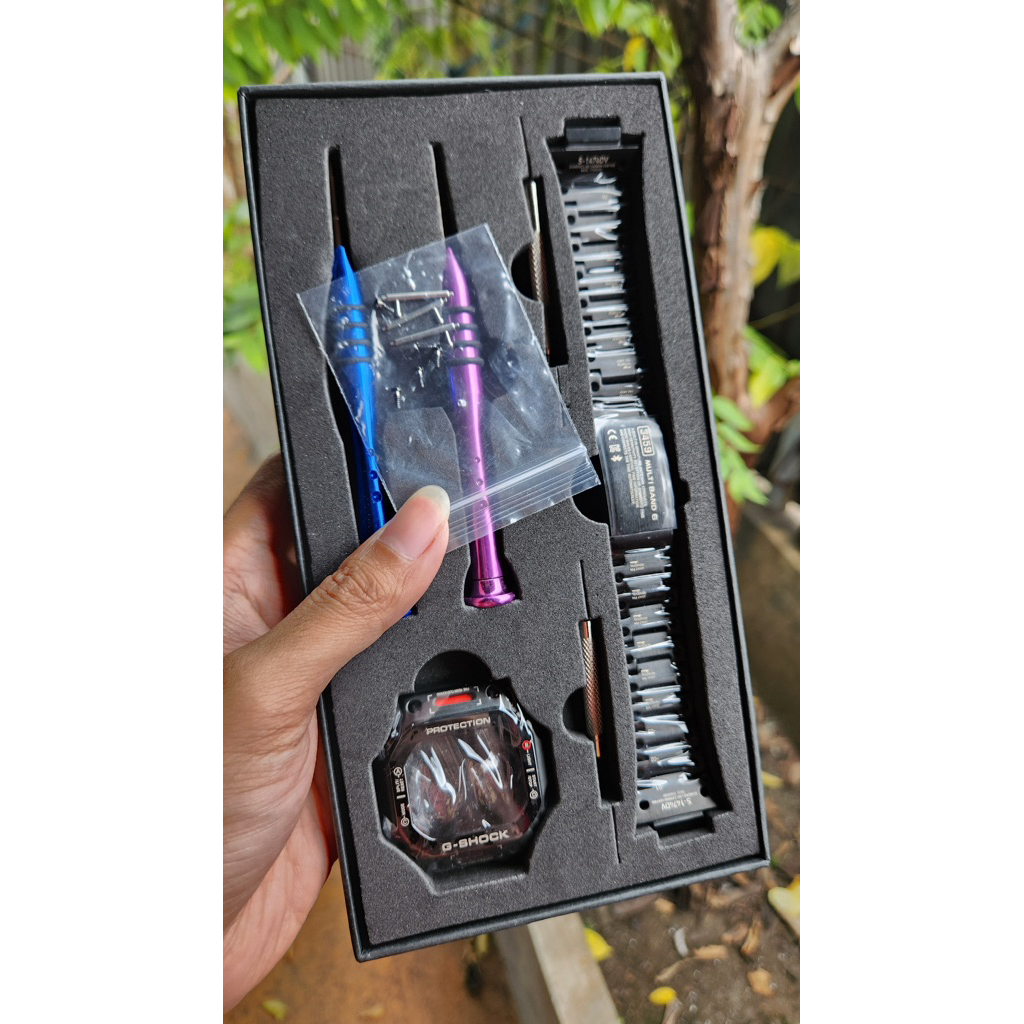 (Ready Stock) BEZEL STRAP DW 5600 & GW M5610 SERIES STAINLESS TVA VIRTUAL BLACK NEW