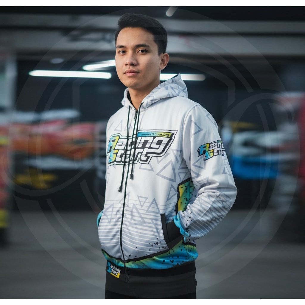 Jaket Racing Start FULL PRINTING RS-02 - BISA PAKAI NAMA | JAKET CUSTOM KOMUNITAS PRINTING