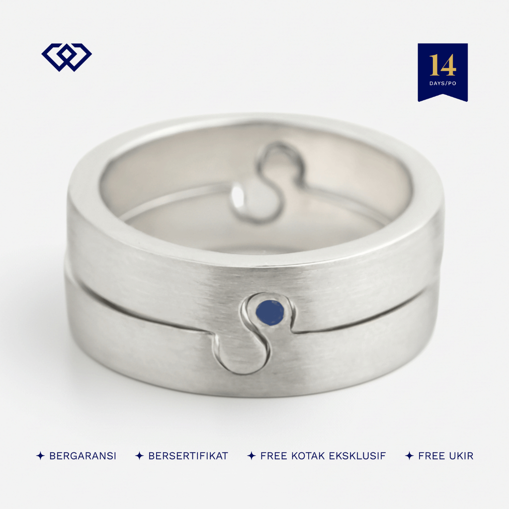 Winata Jewelry Cincin Tunangan Couple Perak