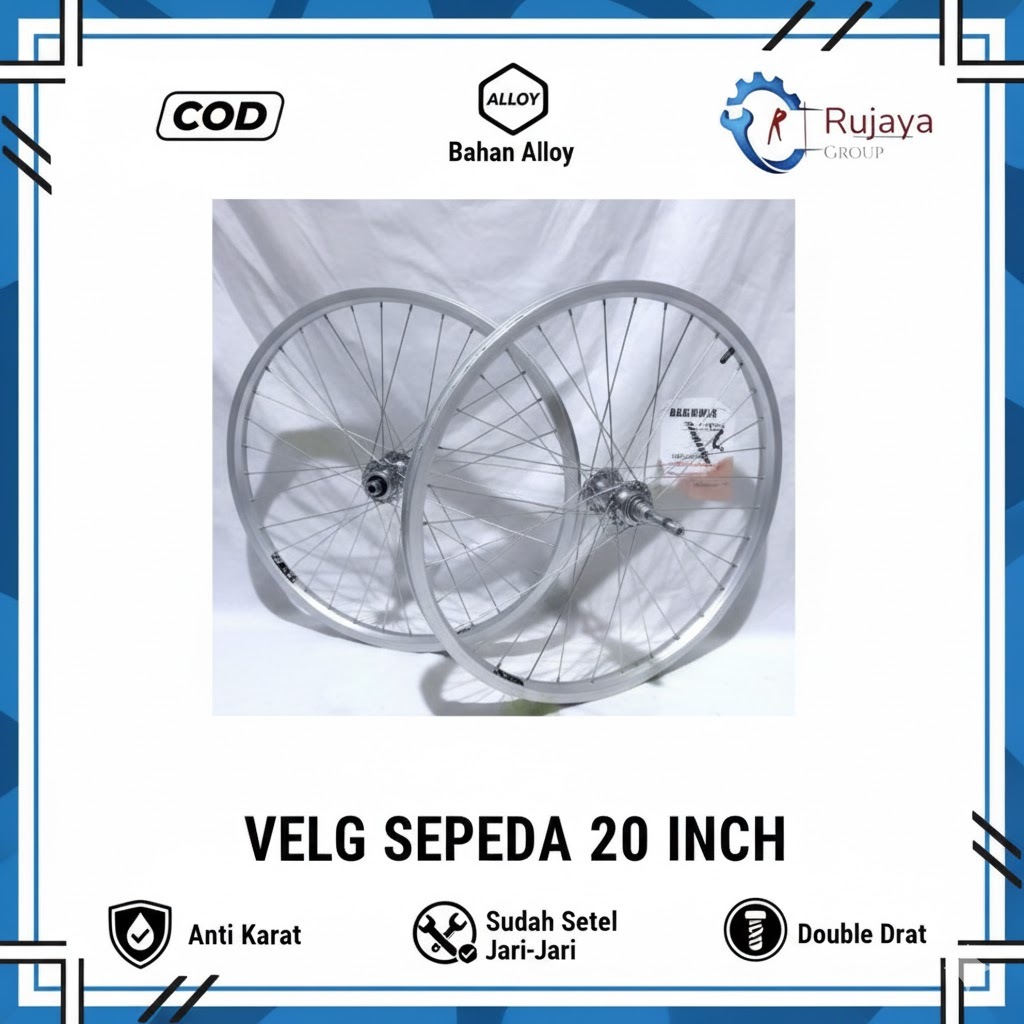Velg Sepeda 20 in Siap Pakai BMX Lipat dll / peleg sepeda 20 inch sepeda BMX