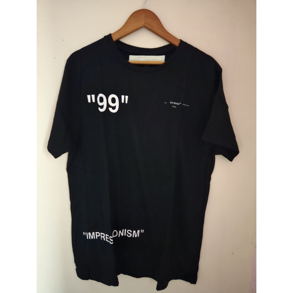 KAOS OFF WHITE HITAM SECOND ORIGINAL