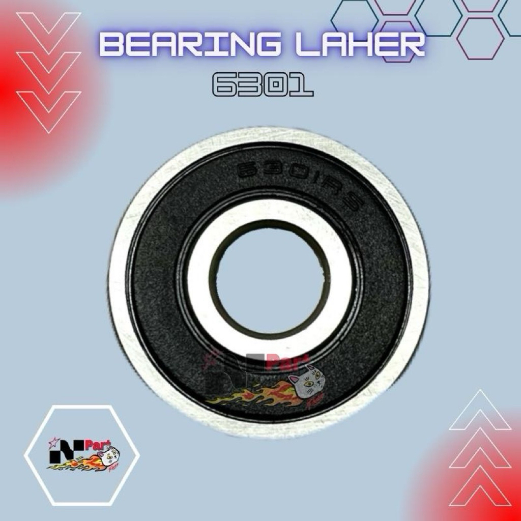 Bearing laher 6301 ukuran 12 mm x 37 mm x 12 mm