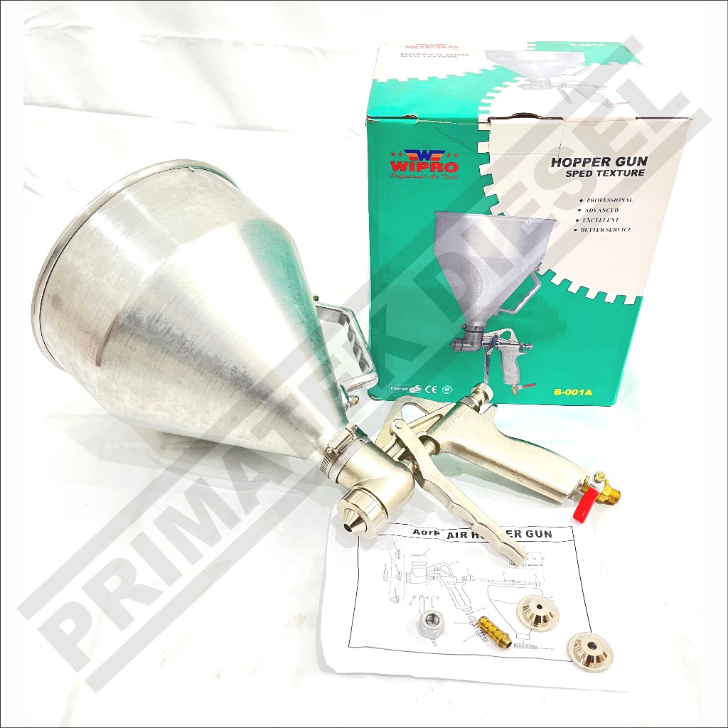 (WIPRO B-001A ) Spraygun Sped Texture Hoopper WIPRO B-001A / Spray Gun Semen Tembok Cat Kental WIPRO