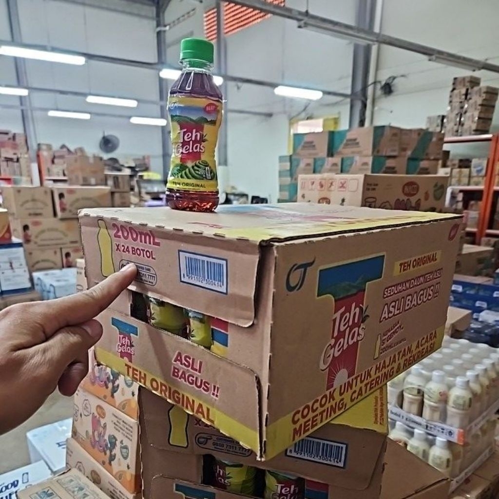 ED 02.27 - CTN 24*200ML PET - TEH GELAS BOTOL ( 1DUS ISI 24 PCS ) ( 1/2 DUS = 12BTL )/ KARTONAN