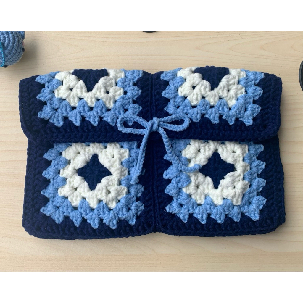 CUSTOM Sleeve Book Crochet Tebal | IPad Sleeve– Cover Buku Rajut Handmade 18x30 cm