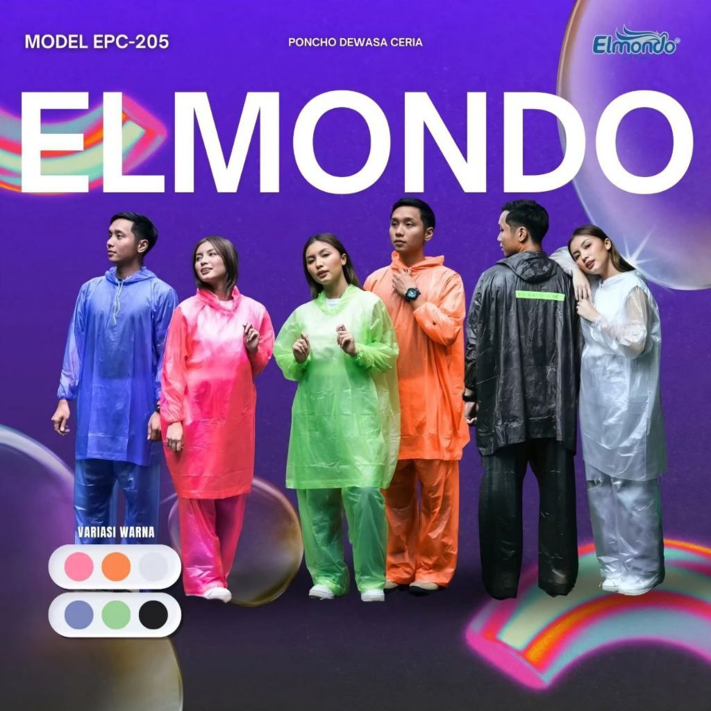 ELMONDO PONCO LENGAN CELANA CERIA 205 / jas hujan elmondo Ponco lengan celana ceria / jas hujan Ponc