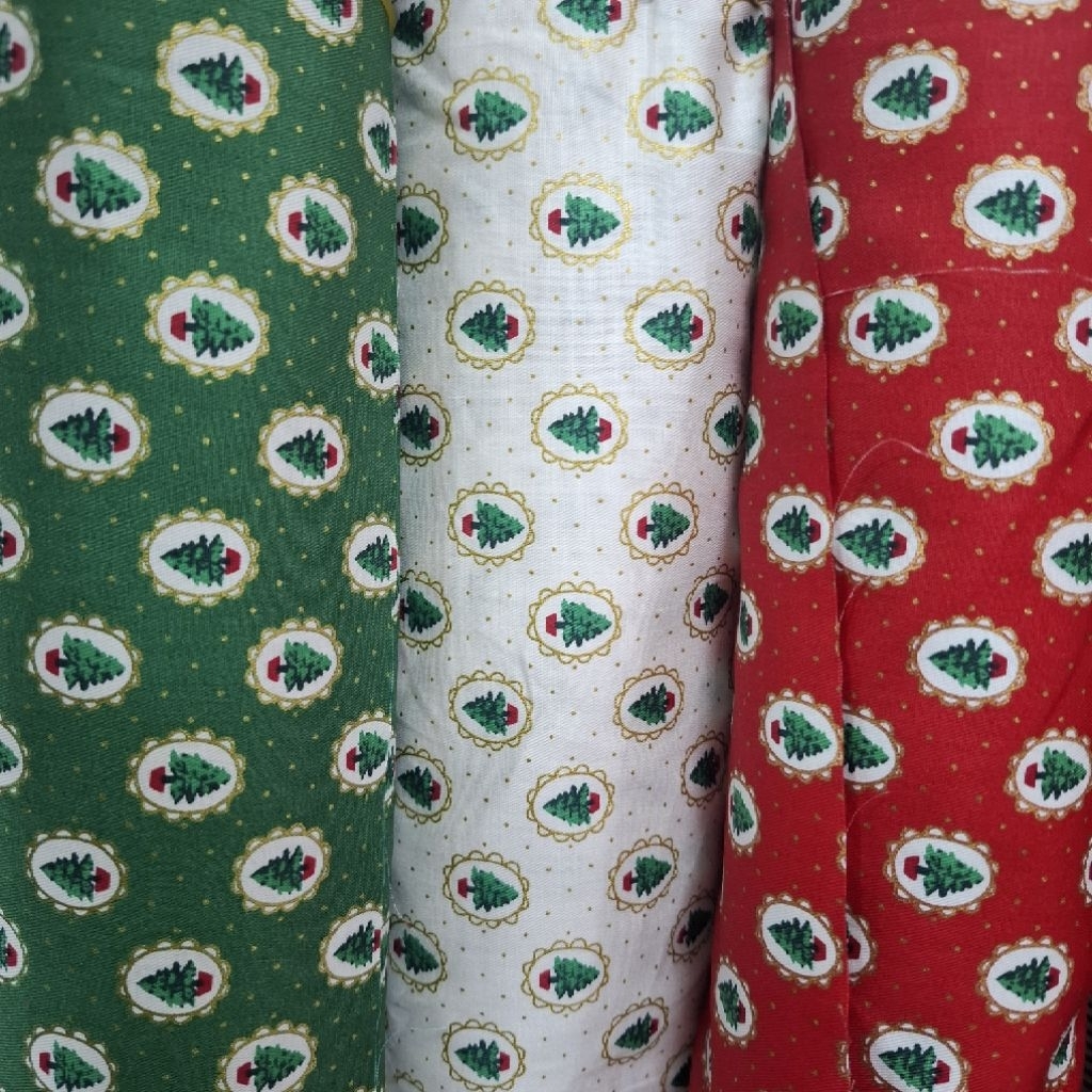 KAIN METERAN KATUN JEPANG MOTIF NATAL CHRISTMAS TOKAI SENKO