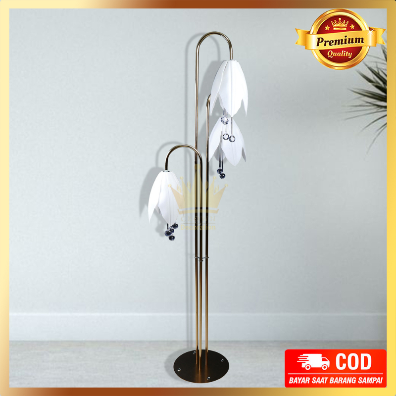 LAMPU STANDING TULIP X3/ LAMPU HIAS AESTHETIC/ LAMPU DEKORASI RUMAH/ LAMPU HIAS POJOK