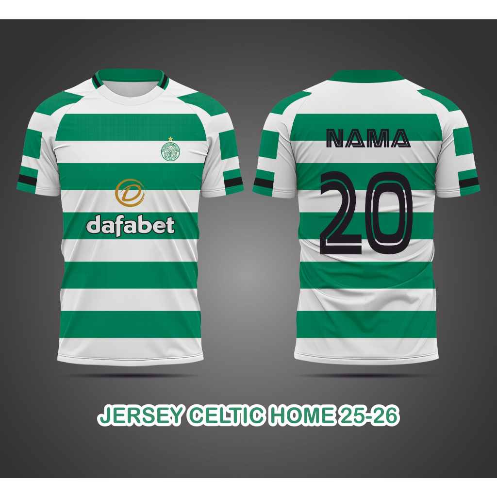 Jersey Glasgow Terbaru 2025-2026 Custom Nama & Nomor Dewasa & Anak