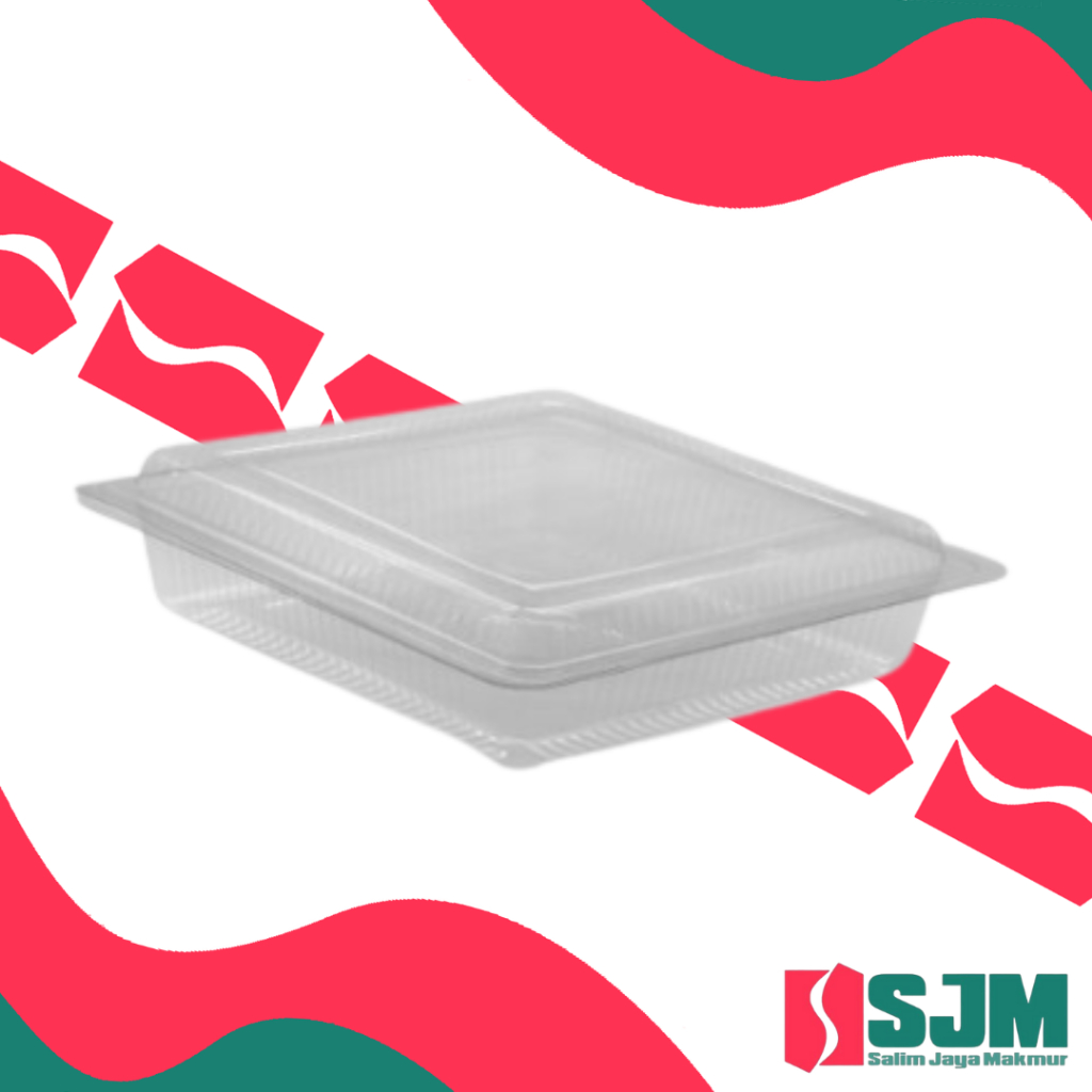 1 Pcs Lux Mika L1A Jumbo – Wadah Mika Kotak Bening untuk Bolu & Kue Besar