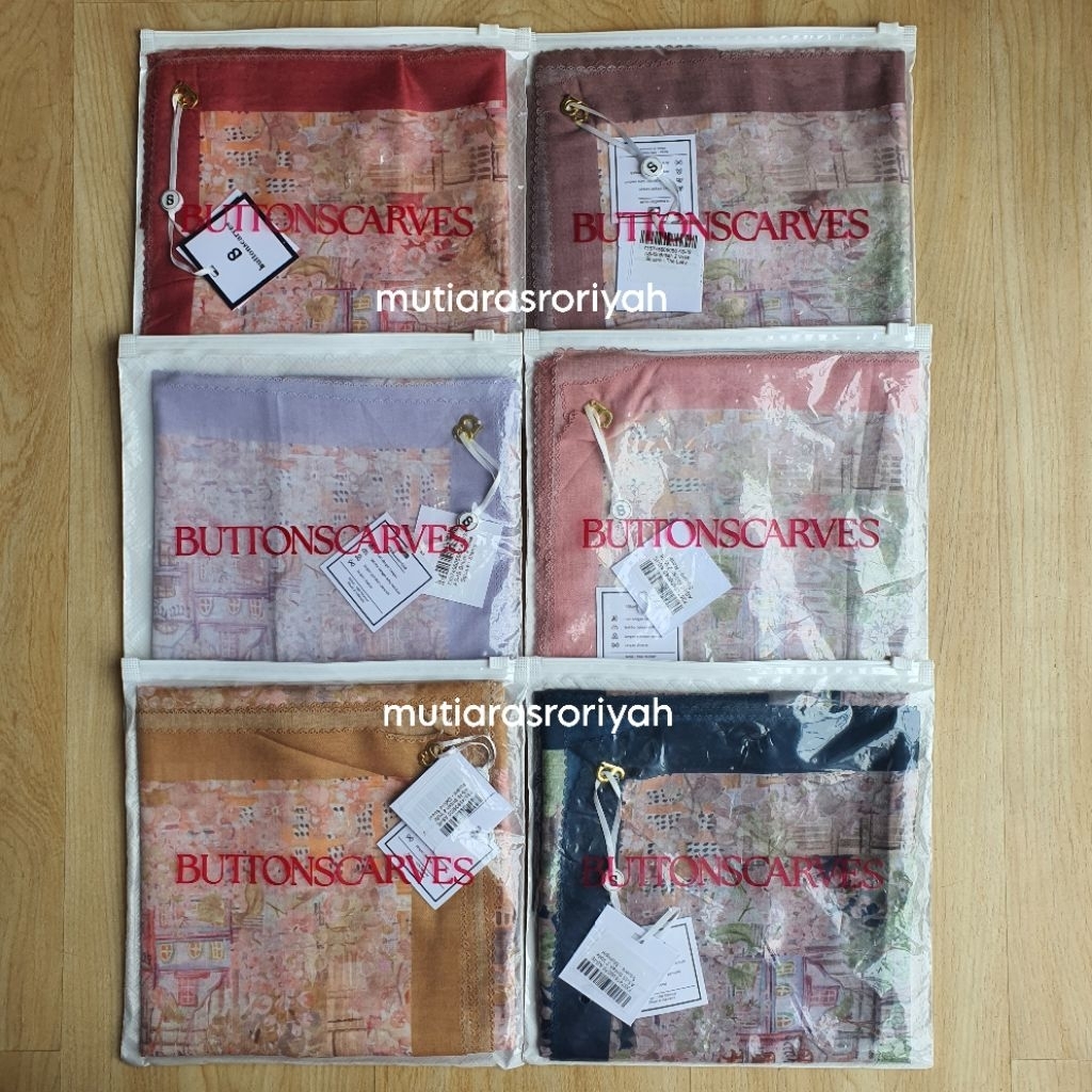 READY STOCK Buttonscarves Parisian Voal Scarf 110 cm Reject Sale Warehouse BS Voile Sarsof As Is