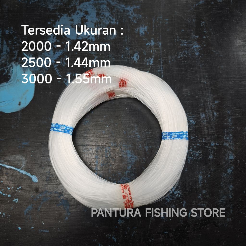 Senar Pancing Cap Ikan Marlin Asli Ukuran Besar 2000, 2500, 3000 | Senar Layangan Gapangan Bening Ca