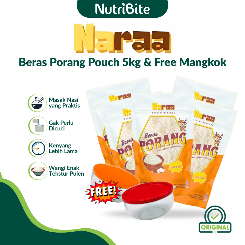 Beras Porang Naraa 5kg Konjac Rice  Premium Original