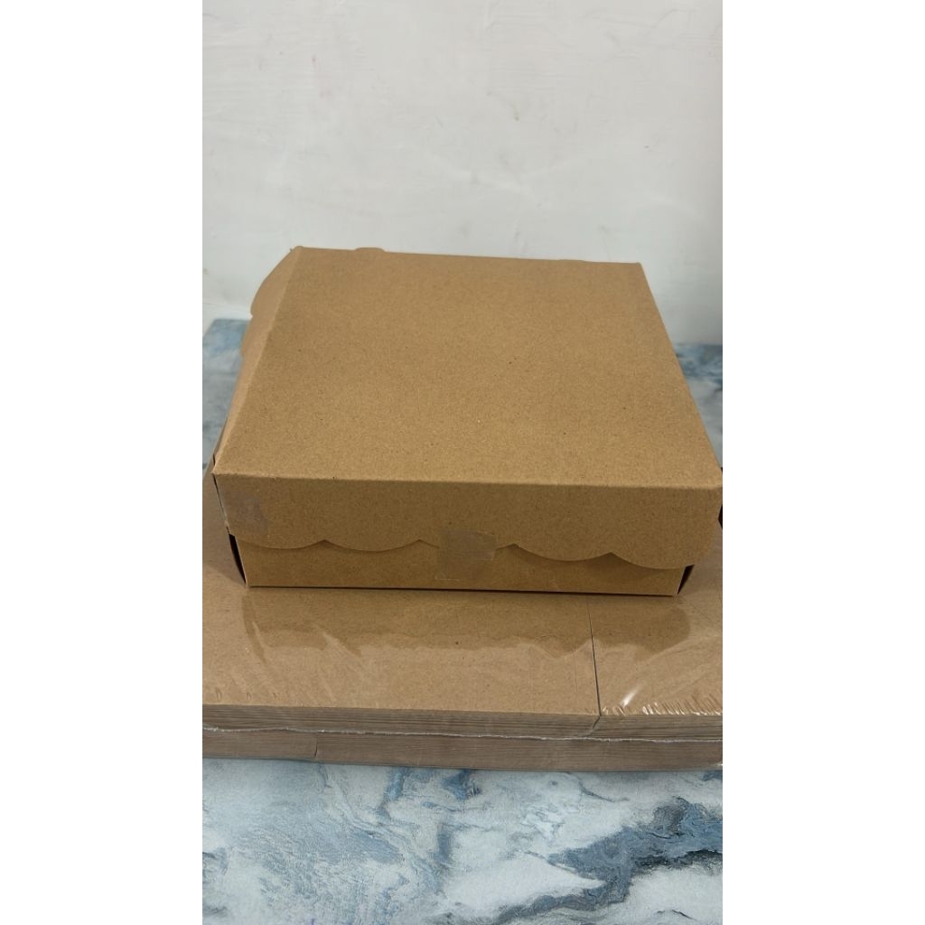 (50pcs) snack box craft 20x20x7 CM, kotak makan craft non laminasi