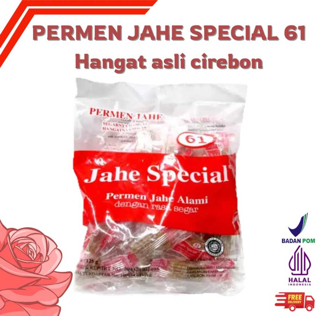 Permen Jahe Special 61 Asli Cirebon Halal MUI Stok Cemilan Jadul