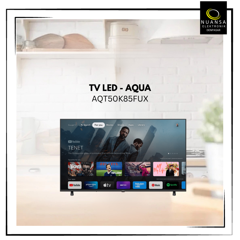 AQUA TV 50" UHD 4K HDR Google TV 50 Inch AQT50K85FUX Smart TV Android TV - NUANSA ELEKTRONIK DENPASA