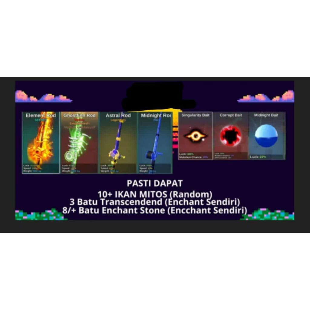 Akun Fish It Element Rod + Singularity