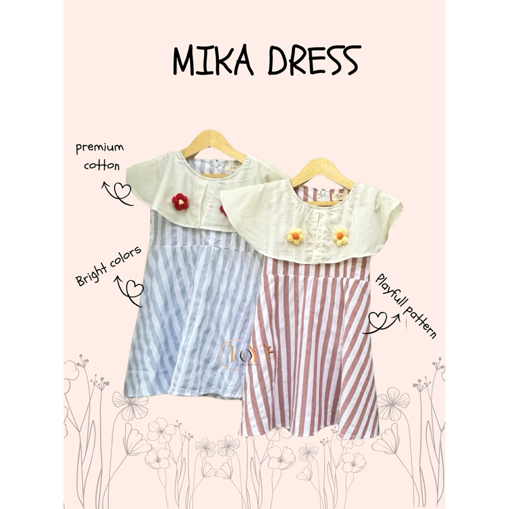 Mika dress baju anak perempuan (midi dress)