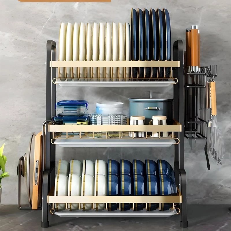 RAK PIRING DAPUR STAINLESS STEEL 3 SUSUN PENYIMPANAN NARITA DISH DRAINER 3 LAYER RAK PENGIRING PIRIN