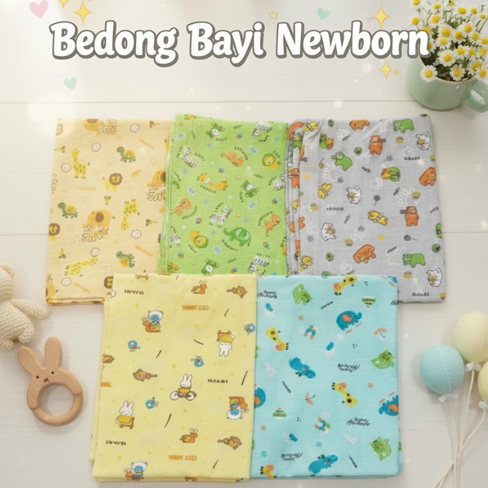 Bedong Bayi Bahan Katun Bedong Jumbo 110x90 Perlengkapan Baby Newborn