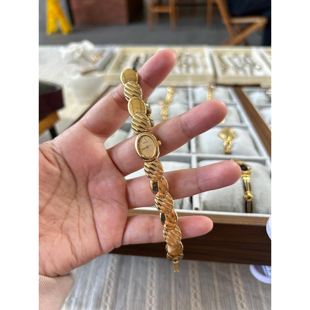 Seiko 1E20-5590 | Ladies Vintage Watch | Jam Tangan Vintage Wanita Seiko warna Emas