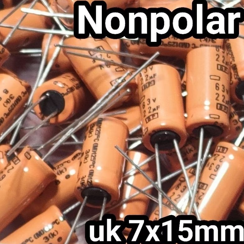Elko Elco Nonpolar Bipolar 22uf 22 uf 63v  63 V stok sesuai foto