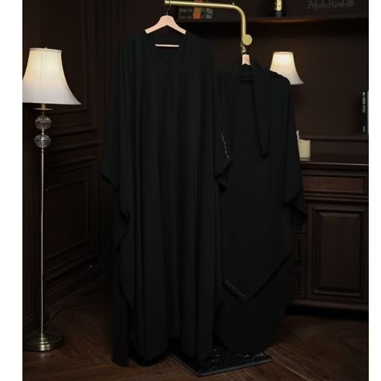 Keenan Series Black By.Afada Hijab ,Gamis+Khimar+Cadar