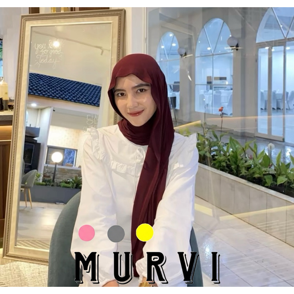 MURVI HIJAB-Pashmina Airflow Basic adem Ringan Jatuh Panjang Muslim