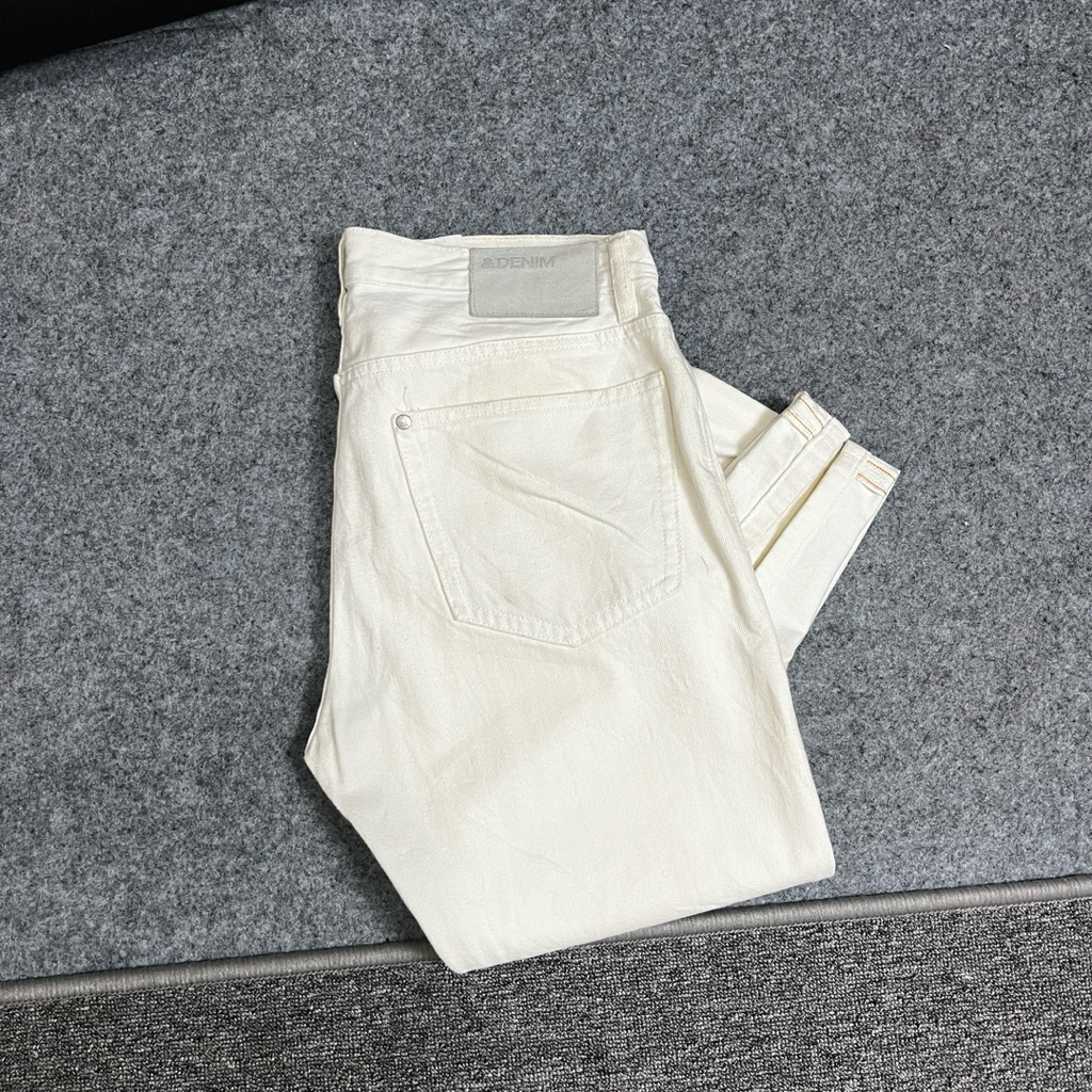 demin selvege putih unisex