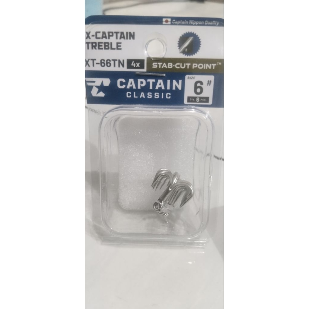 Treble hook CAPTAIN CLASSIC XT-66TN, ready no 4&6
