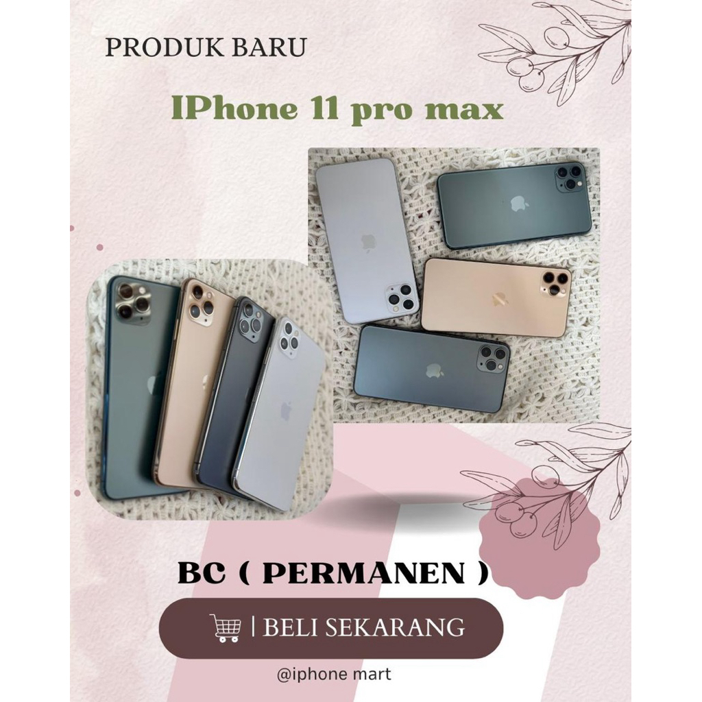 Iphone 11 Pro Max 64gb/256gb Second Like New Original Mulus No Minus