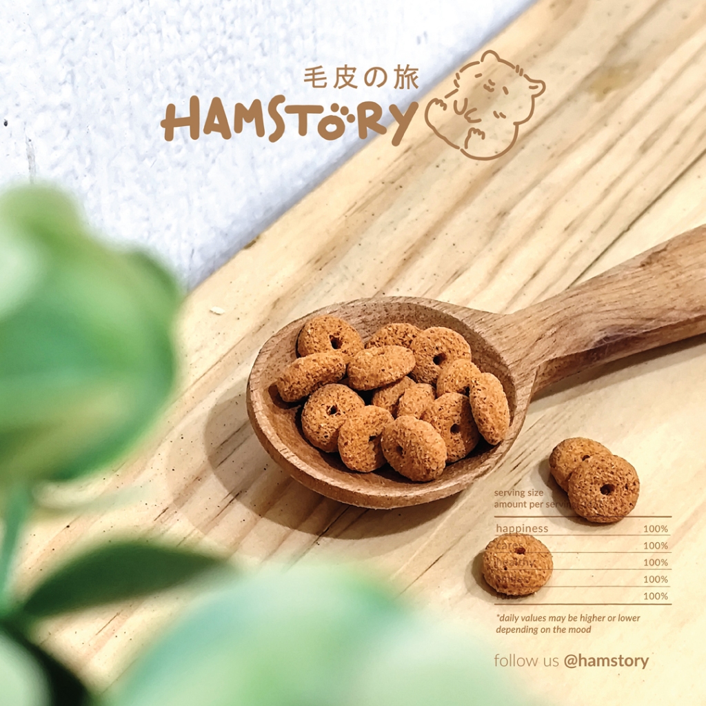 Hamstory / Snack Hamster Biskuit kering 20g bentuk Campur Donat Ikan Bulat Makanan Landak mini