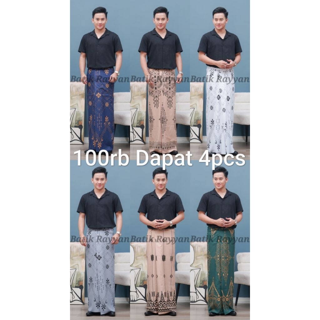 100Ribu Dapat 4Pcs || NEW Sarung Pria Dewasa Sarung Santri Santriwati bahan Polymicro Motif Kekinian