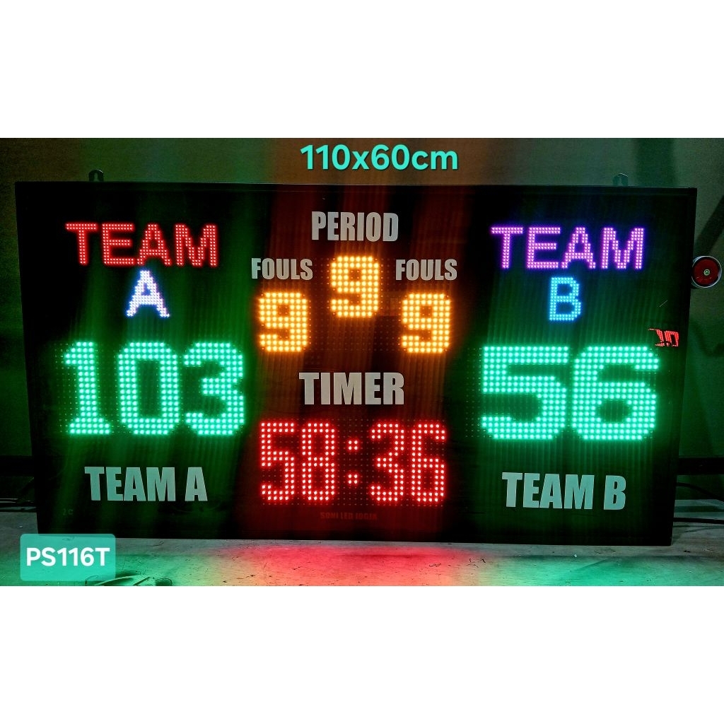 Scoreboard basket papanskor futsal + Nama tim digital papan skor led Papanskor Garansi 1th