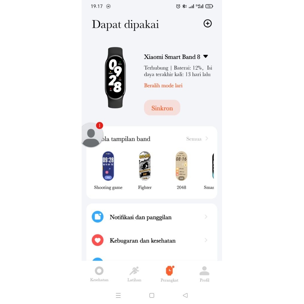mi band 8 second minus Green screen