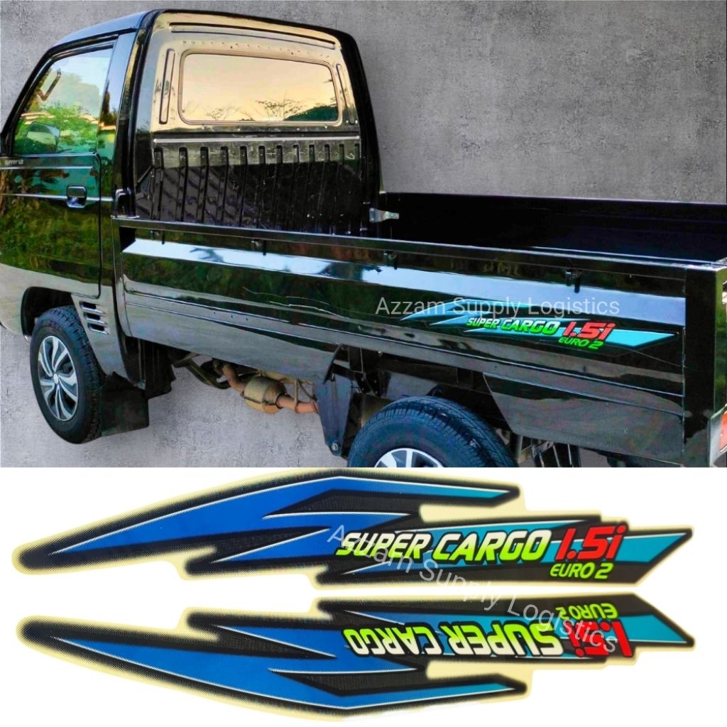 Sticker Bak Pickup Super Cargo Suzuki Futura 1.5i | List Stiker Body Mobil Pick Up Injection