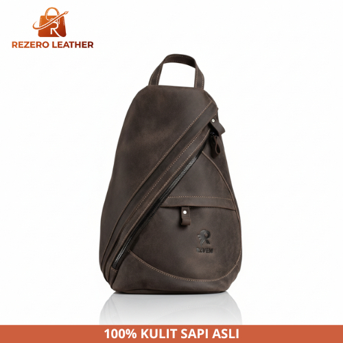 TAS SELEMPANG PRIA KULIT SAPI ASLI TRENDLY KEKINIAN BRANDED CRAZY HORSE MIRAGE BAG ORIGINAL