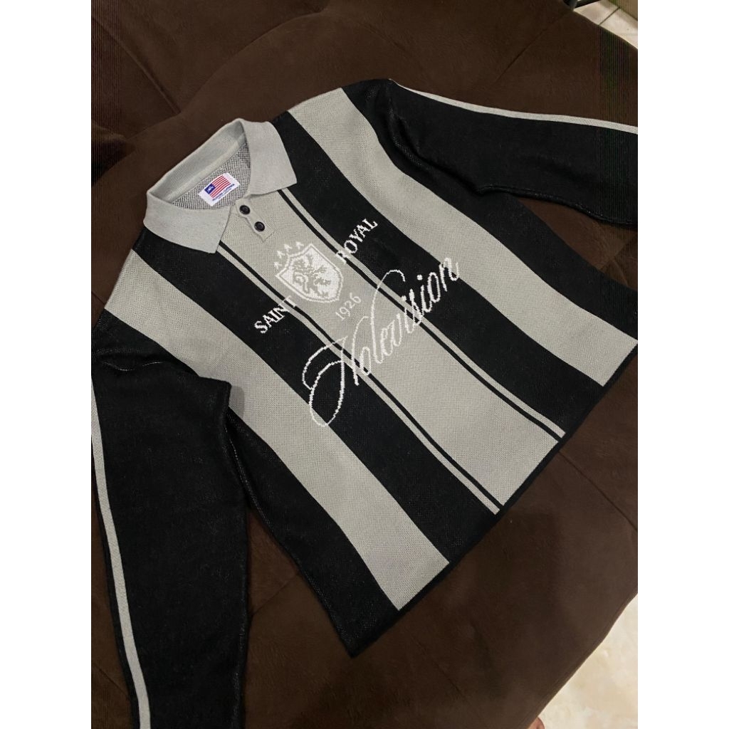 CLUTHVISION X HOLEPHORIA SAINT ROYAL BLACK Holevision Knitwear ORIGINAL