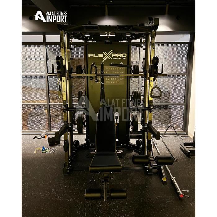 Flexpro Multifunctional Smith Machine 50+ Gerakan Latihan Home Gym