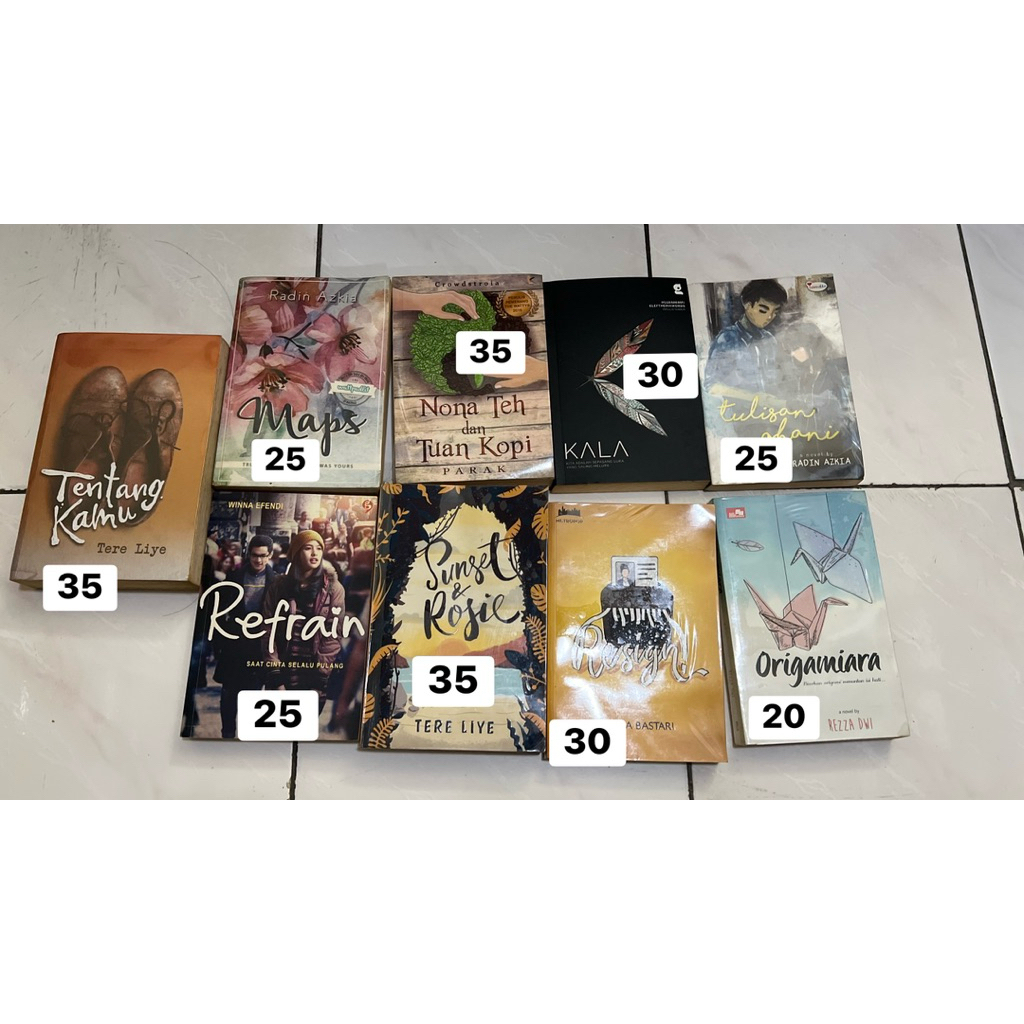 Preloved Novel Indonesia Tentang Kamu Tere Liye Radin Azkia