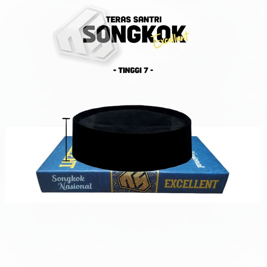 Peci Pendek Ac/Peci Tinggi 6 7 8 cm/Peci Cak Lontong/Songkok Hitam Pendek/Peci Hitam Pendek/Peci Pen