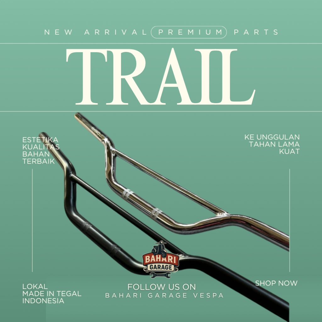 STANG STIR MOTOR HONDA CRF 150L KLX FINISHING CAT POWDER COATING DAN CHROME SETANG TRAIL CRF 150L MO