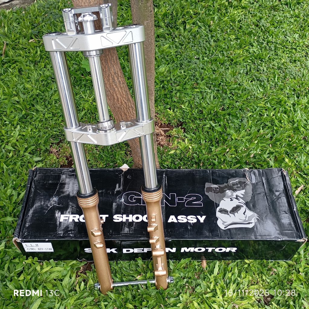 Skok T CNC Segitiga Baru/Skok depan Model Ninja RR AS crom Bottom gold Segitiga CNC Diral Tebal