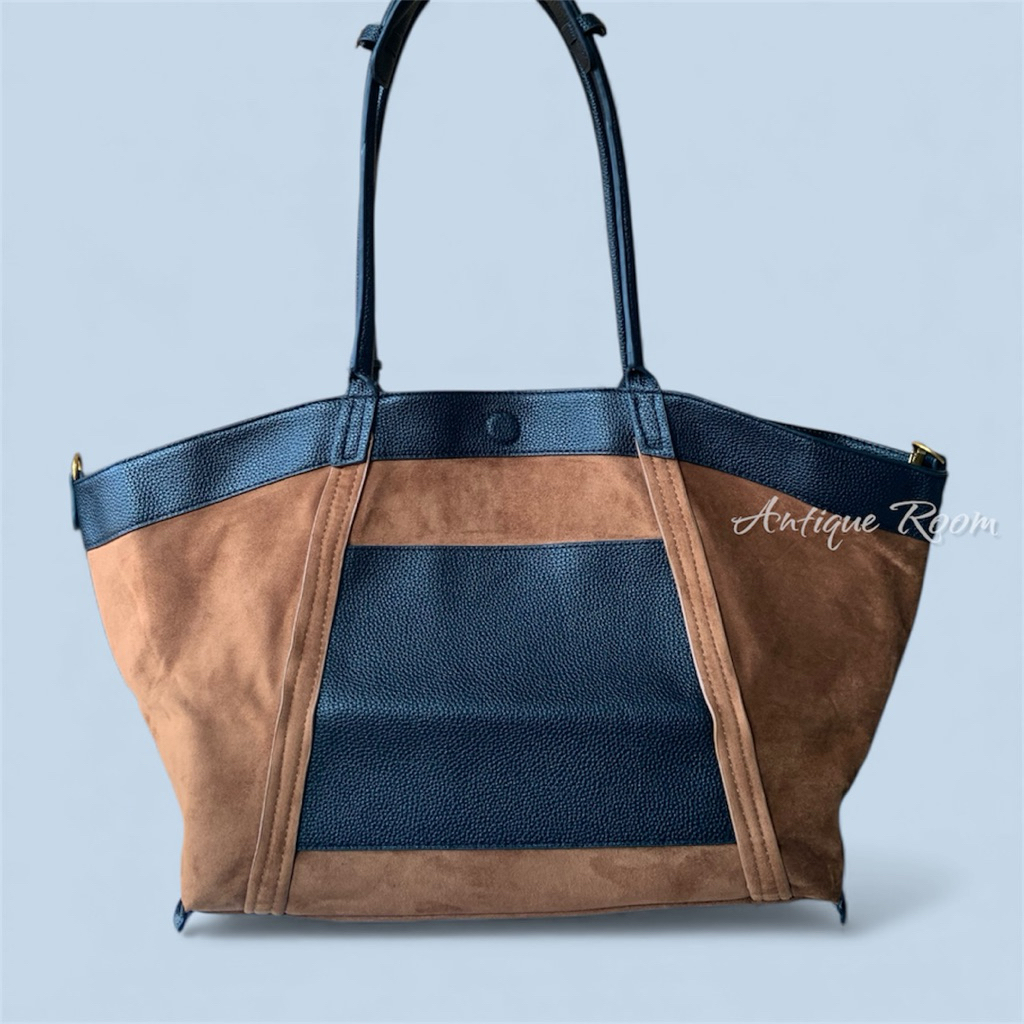 TOTE BAG FABRIQUE BRERA CONVERTIBLE LARGE SUEDE AND LEATHER BULAK BALIK BY LASSIEWEAR MEWAH NEW